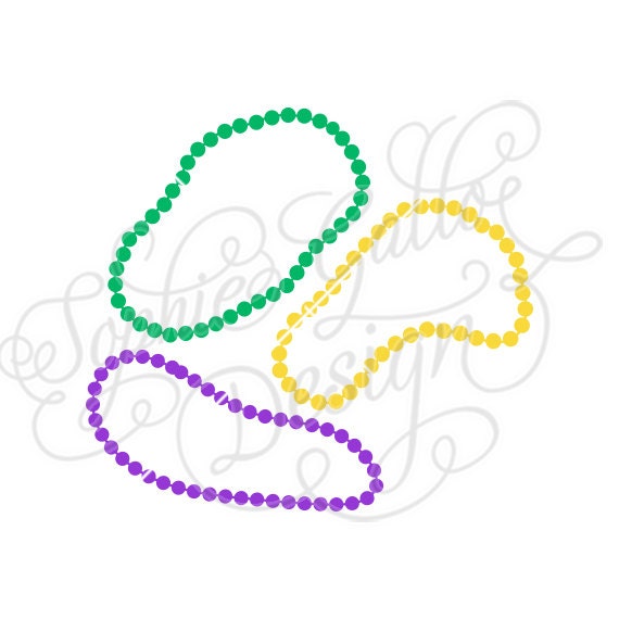 Download NOLA Mardi Gras Parade Beads SVG DXF digital download files