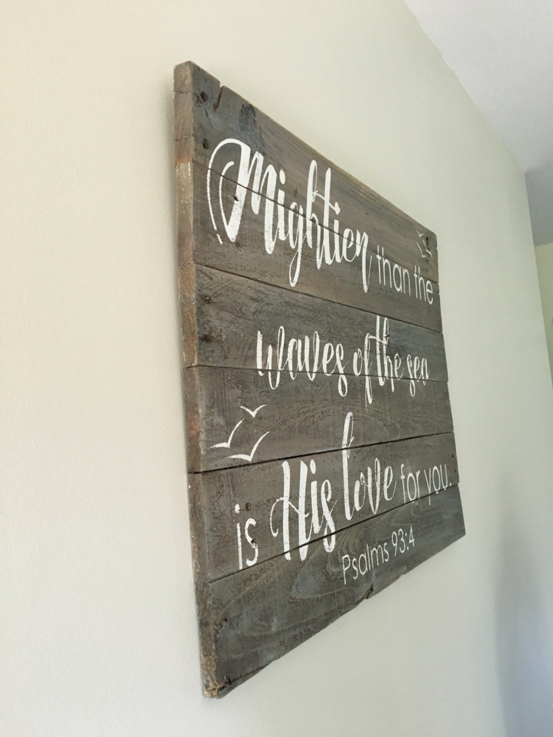 Psalms 934 nursery wall decor mightier than the waves of