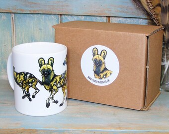 Painted Dogs Illustration Mug