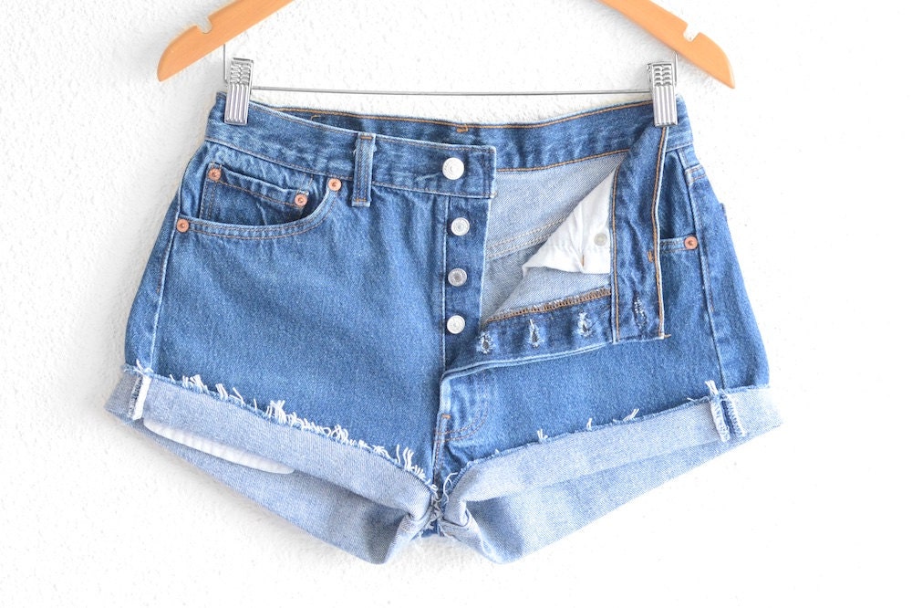 levi 501 shorts high waisted