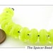 SALE 45% off - 7mm SWIRLS PEA Green Filigrana Glass Beads Lampwork Spacers Handmade - The Spacer Bead Shop