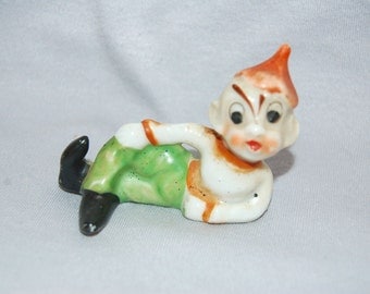 Vintage / Elf / Pixie / Lepracon / Ceramic / Doll / frozen charlotte / penny doll / Vintage dolls