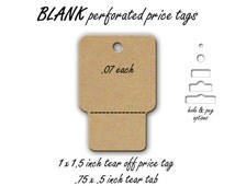 Unique perforated price tag related items | Etsy