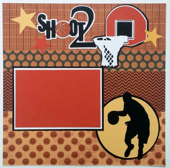 Basketball scrapbook page Premade scrapbook by ohioscrapper