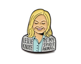 Leslie Knope Parks and Recreation enamel lapel pin