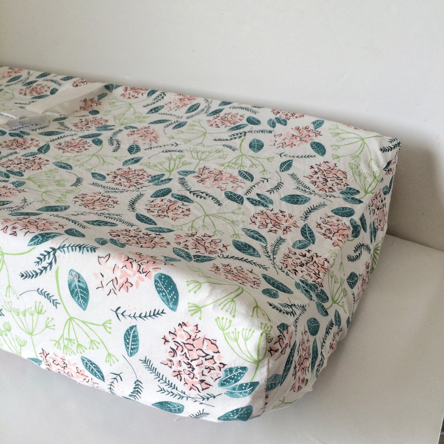 Pink Teal Crib Sheets Baby Girls Bedding / Fitted Crib