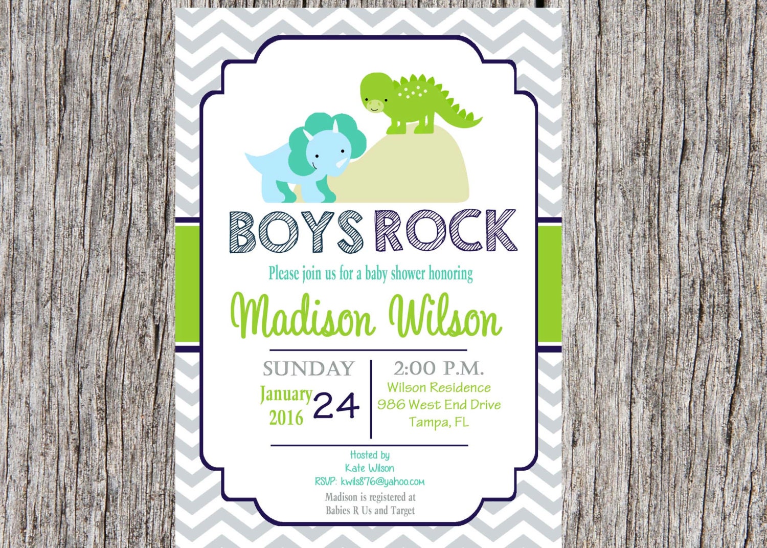 Dinosaur Baby Shower Invitation dinosaurs baby boy shower
