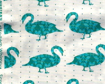 Modern Whimsy geese turquoise Laurie Wisbrun Robert Kaufman fabric FQ or more