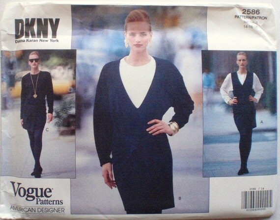 Items similar to DKNY Vogue American Designer Sewing Pattern - Jumper ...