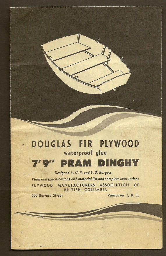Vintage Boat Building Plan Pram Dinghy 79 Douglas Fir