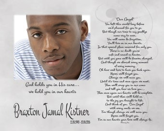 Loss of Son-In Loving Memory-Loss of Daughter-Memorial Print-Wife in Heaven-Husband in Heaven-Sympathy Gift-In Memory Of-Our Angel Poem