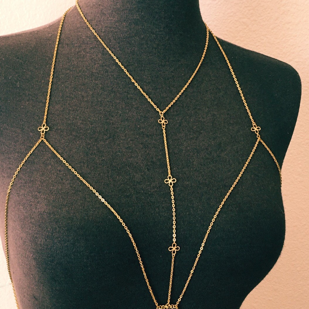 Tulip Chain Bralette Chain Bralette Chain Bra Gold Chain