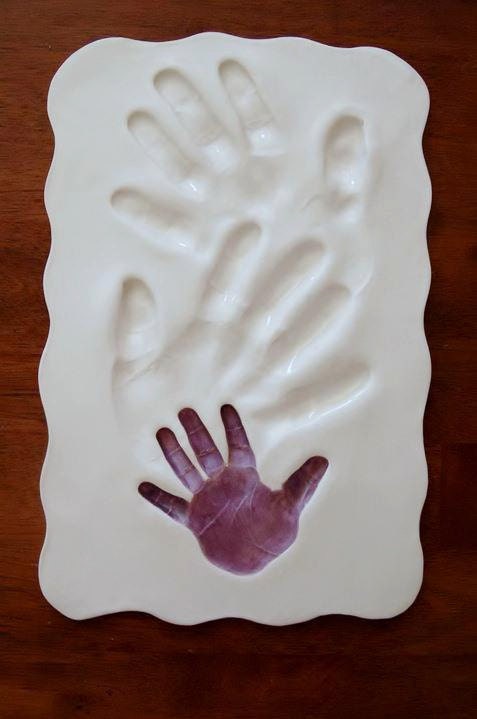 Family Handprint Keepsake Gift Personalized by TheBabyHandprintCo