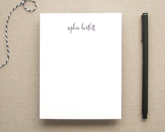 Personalized Notepad with Name / Small Notepad with Script