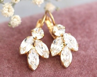Bridal Crystal Earrings,Swarovski Bridal Crystal Earrings,Bridal Drop Earrings,Bridesmaids Earrings,Crystal Bridal Earrings, Gift For Her