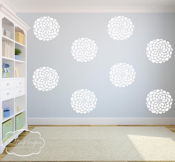 Flower Bloom Wall Decals Vinyl Flower Decals by OZAVinylGraphics