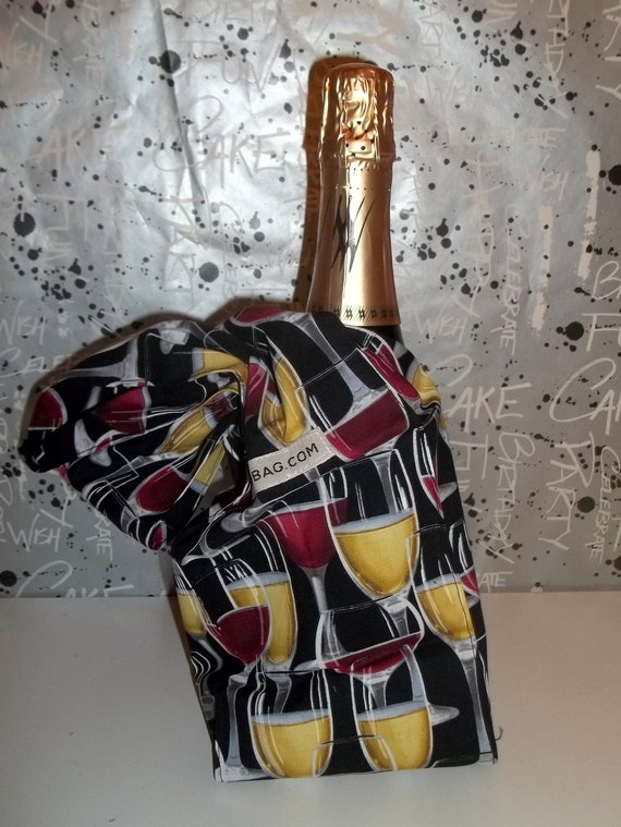 wine and glass tote