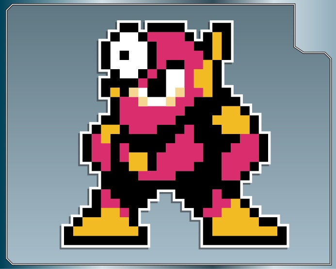 METAL MAN Sprite from Mega Man 8 Bit Vinyl Decal Sticker