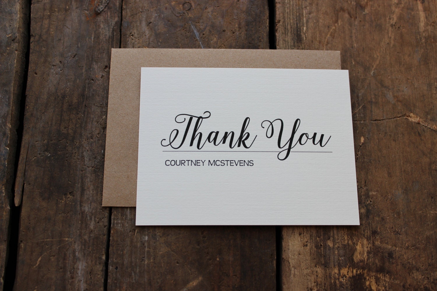 Elegant and classic personalized thank you note interview