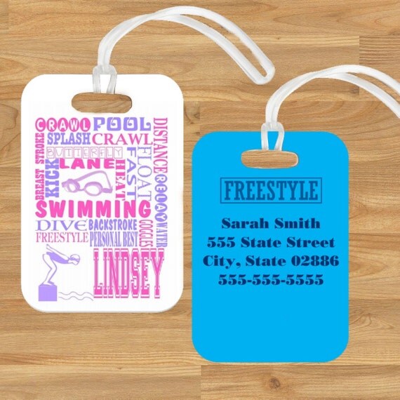 Personalized luggage tag / swim bag / Bag Tag / Personalized
