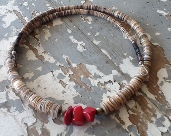 Turquoise Jewelry Native American Jewelry Southwestern Jewelry Heishi Shell Necklace