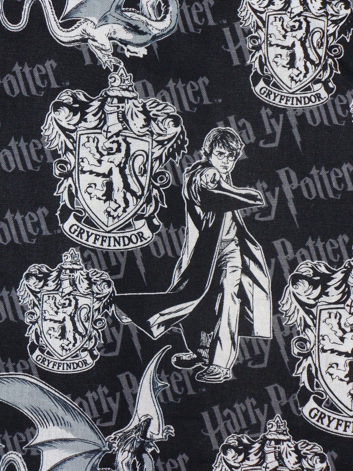Harry Potter Fabric , Harry Potter, Gryffindor Fabric, Hogwarts Emblem, Gryffindor Crest, By the Aparador Sala De Jantar Rustico ~ Harry Potter Fabric , Harry Potter, Gryffindor Fabric, Hogwarts Emblem, Gryffindor Crest, By the