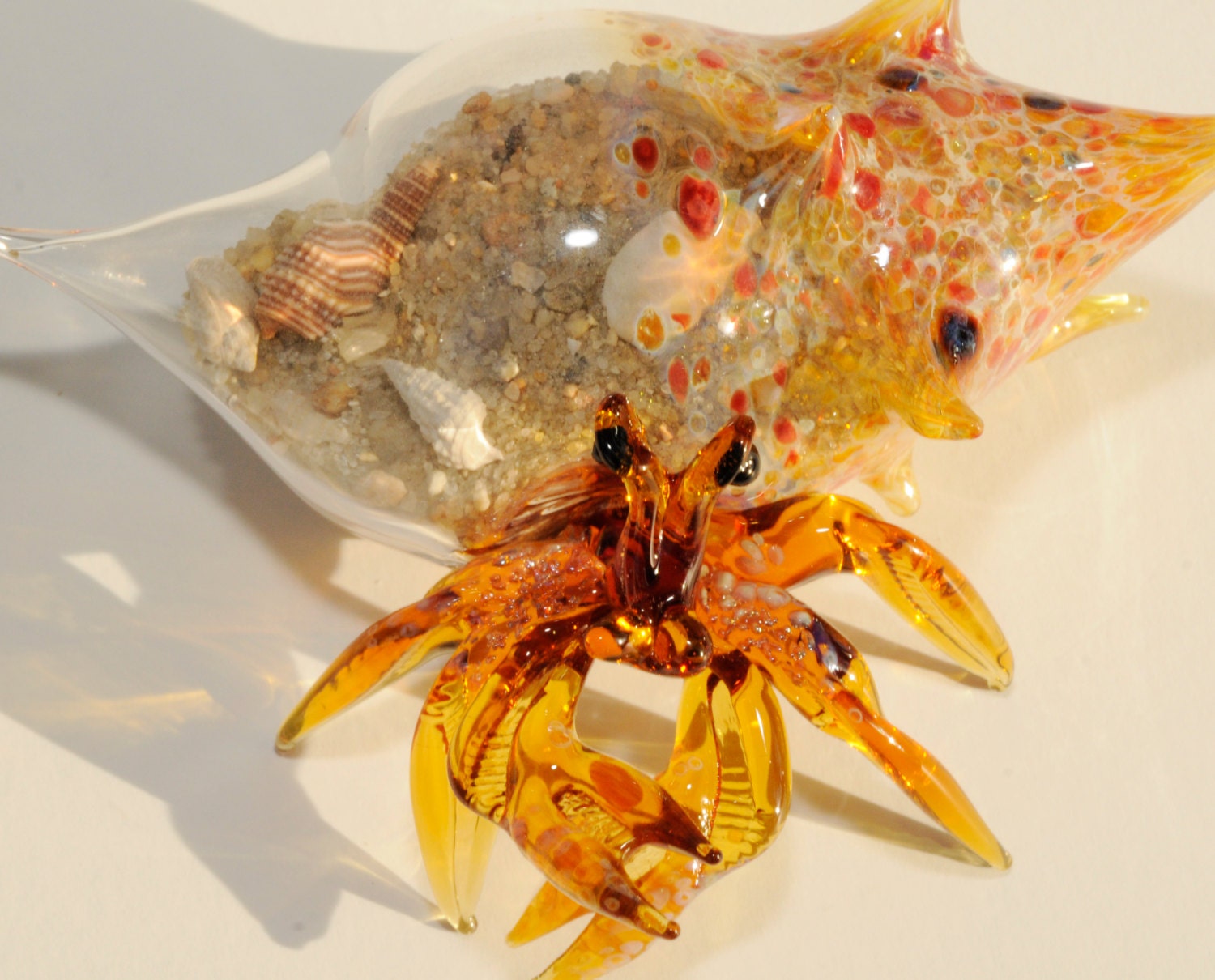 blown glass hermit crab shell