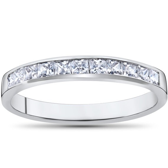 Princess Cut Diamond Wedding Ring Stackable 3/8CT Diamond