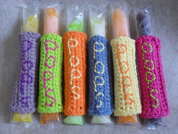 Ice Pops, Freezer Pops Cozy Holders, no finger freeze holder (choose 2 or more)