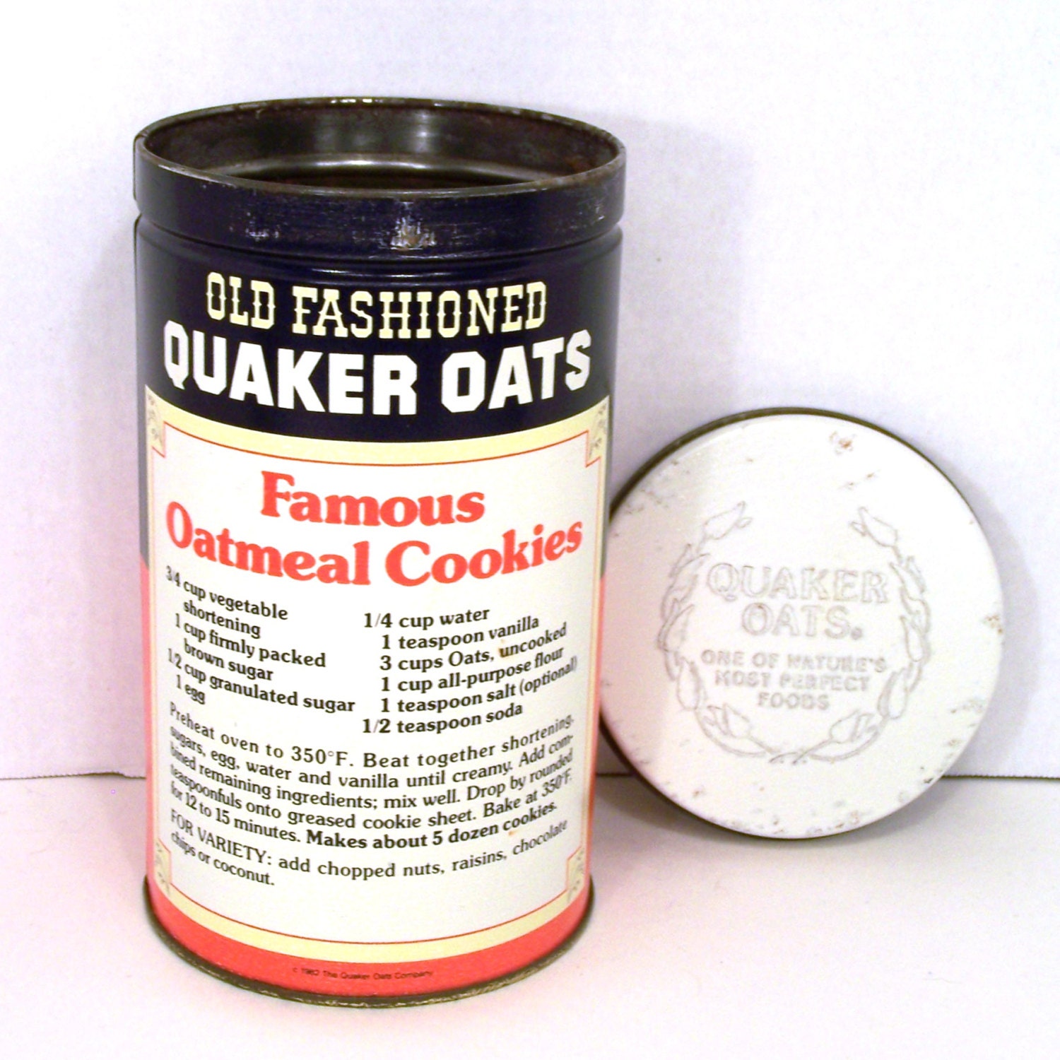 Quaker Oats Tin Limited Edition ©1982 Metal Kitchen Storage