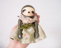 sloth art doll