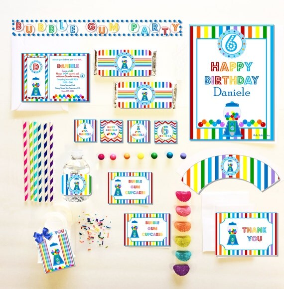 GUMBALL Party Collection ~ Personalized Printable Download Il_570xn