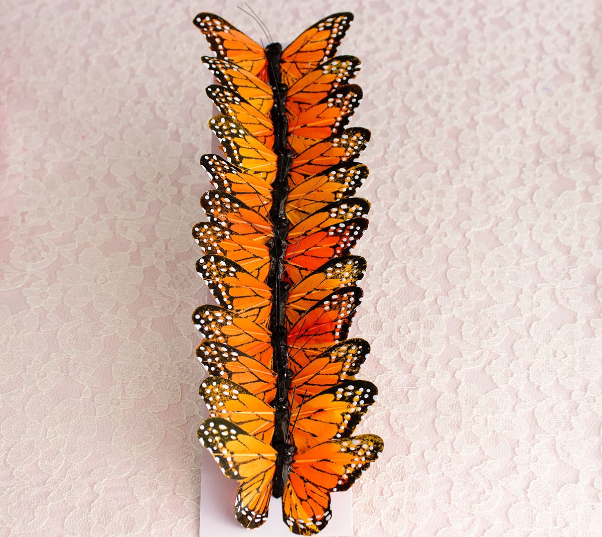 Feather Butterflies 12 Monarch Traditional Orange Bird Feather