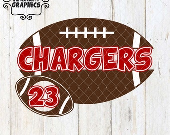 Football Split For Name and Number with SVG, DXF, PNG Commercial & Personal Use