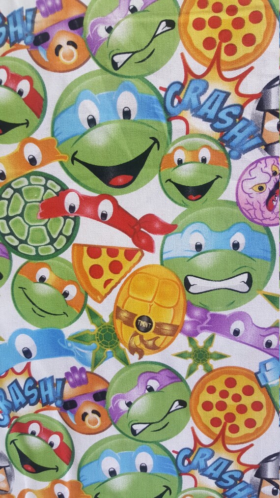100 Cotton Ninja Turtles Fabric by the yard by SOFIRETAIL on Etsy