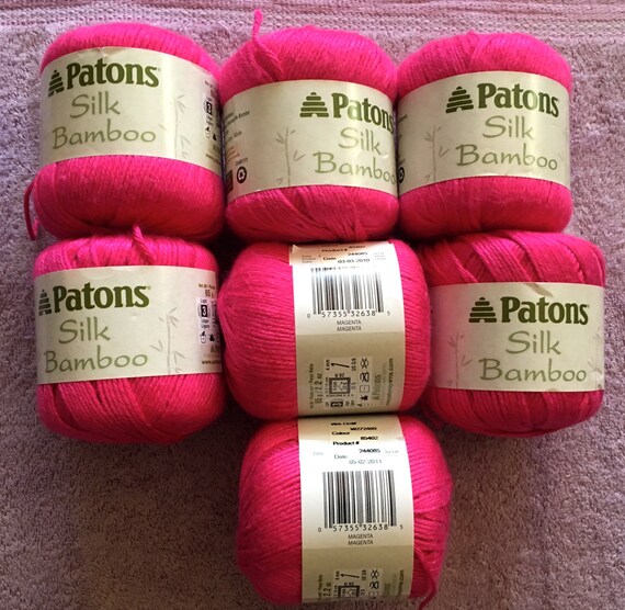 Items similar to Knitting yarn "Patons Silk Bamboo" in Magenta on Etsy