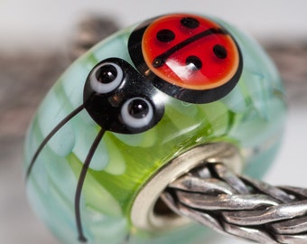 GlassBonBon Artisan Glass Bead Gold Universal Core Ooak Lampwork Beads SRA