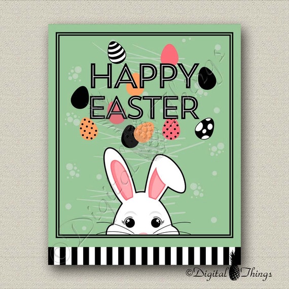Download Happy Easter Easter Sign Party Sign Easter Bunny Rabbit ...