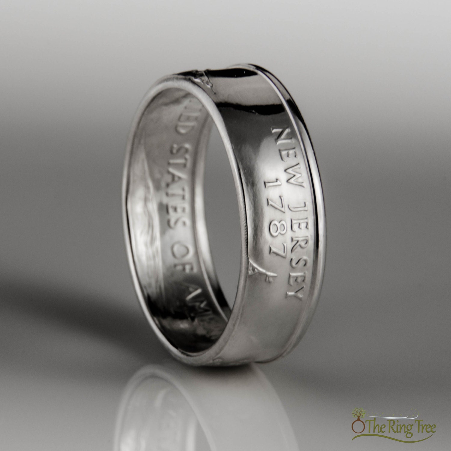 New Jersey Quarter Ring SILVER .900