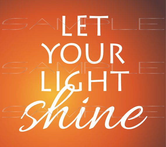 Let your light shine printable PDF and SVG cut file