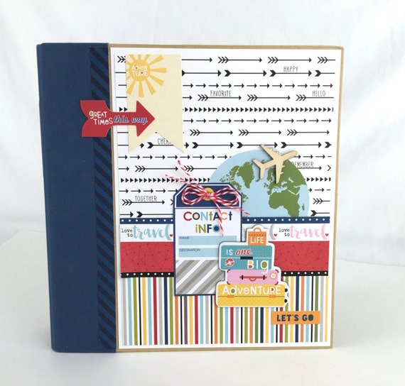 Travel Scrapbook Album Kit or Premade Mini Scrapbook Album
