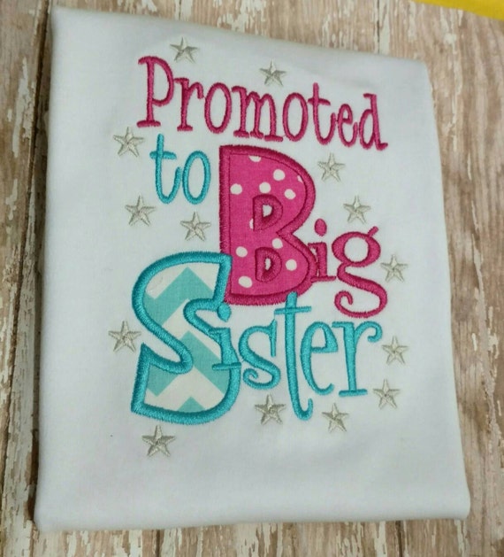 big sister applique shirt