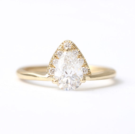 One Carat Ring Pear Diamond Ring 1 Carat Pear Diamond