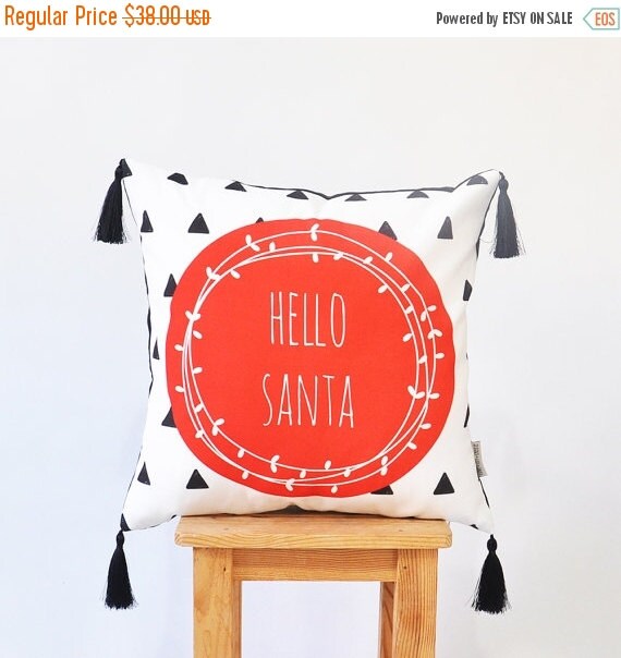 Sale Geometric Christmas Pillow Decoraive Pillow by LoveJoyCreate