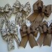 Rustic Burlap Christmas Bow Christmas Holidays Script Burlap