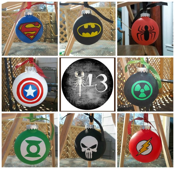 superhero personalized ornament