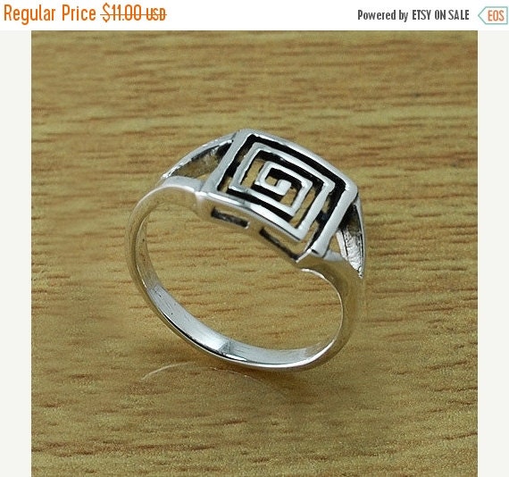 Black Friday Happy Sale Puzzle Sterling Silver Ring