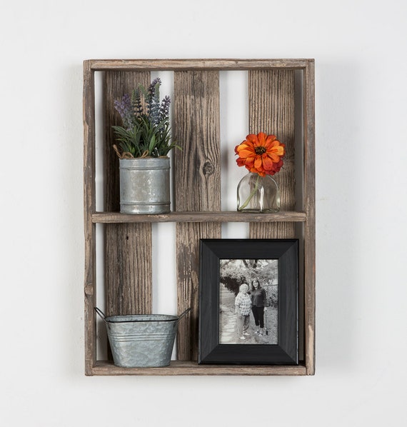 Reclaimed wood bathroom shelf by DelHutsonDesigns on Etsy