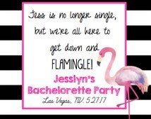 Unique flamingo wine label related items | Etsy