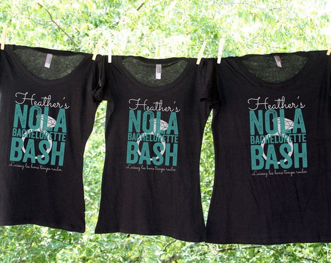 NOLA New Orleans Bachelorette Bash Personalized Bachelorette Party Shirts - Sets